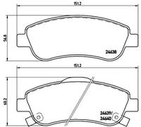Brake pads P 28 045 BREMBO for HONDA CR-V III CR-V IV