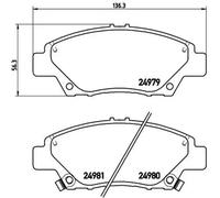 Brake pads P 28 050 BREMBO for HONDA JAZZ III INSIGHT CR-Z JAZZ IV JAZZ V