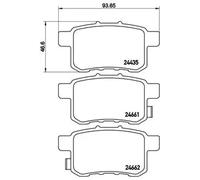Brembo P28072 Brake Pad Set Rear With Anti-Squeak Plate Fits Honda Accord