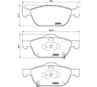 Brake pads P 28 076X BREMBO for HONDA CIVIC IX CIVIC IX Tourer CIVIC X Hatchback