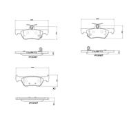 BREMBO P 28 110 Brake pad set