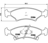 BREMBO P 30 009 Brake pad set