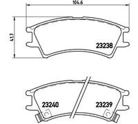 Front Brake Pad Set BREMBO P 30 011 for Hyundai Amica/Atos/Atoz (98-08)
