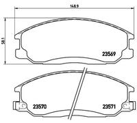 Brembo P30013 Front Disc Brake Pad - Set of 4