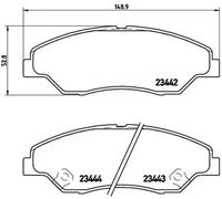 BREMBO P 30 015 Brake Pads Set Front for Kia Sportage Retona