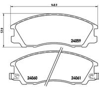 BREMBO P 30 017 Brake pad set