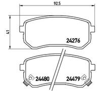 Brake pads P 30 033 BREMBO for KIA HYUNDAI