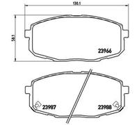 Brembo P30034 Brake Pads Set Front 58mm Height Fits Hyundai i30 Kona Kia Carens