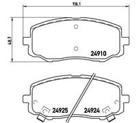 Brake pads P 30 045 BREMBO for HYUNDAI i20 I i20 II