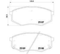 BREMBO P 30 055 Brake pad set