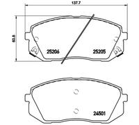 Brake pads P 30 056E BREMBO for KIA SOUL II