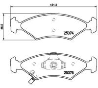 Brake pads P 30 062 BREMBO for KIA SPORTAGE SUV SHUMA I
