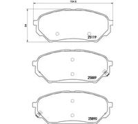 Brake pads P 30 071 BREMBO for HYUNDAI ix55