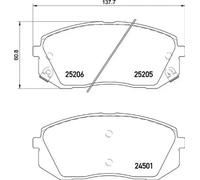 Brake pads P 30 093X BREMBO for HYUNDAI KIA