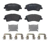 BREMBO Brake pad set P 30 098 with acoustic wear warning with anti-squeak plate with accessories KIA: Stonic Hatchback, Rio 4, HYUNDAI: i20 III