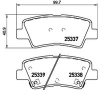 BREMBO P 30 101 Brake pad set