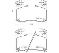 Brembo Front Brake Pad Set fits Genesis G70 Kia Stinger
