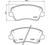 Brake pads P 30 123 BREMBO for HYUNDAI KIA
