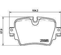 Brake Pads Set fits JAGUAR XJ X351 3.0 Rear 2011 on Brembo C2D40929 C2D49906 New