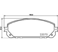 BREMBO P37021 Brake Pad Set For Disc Brake Front Advics System For Jeep Cherokee