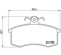 Brake pads P 41 003 BREMBO for LADA ZAZ