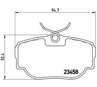 Brake pads P 44 009 BREMBO for LAND ROVER RANGE ROVER Mk II DISCOVERY Mk II
