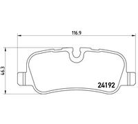 P 44 013 Disc Brake Brake Pad Set Rear Fits Land Rover Discovery 3 Van 4 Brembo