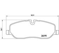 P44014 Front Brake Pad Set 4x Pads Prepared For Wear Indicator Braking By Brembo