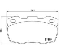 P44015 Front Brake Pad Set 4x Pads Not Fitted Wear Indicator Braking By Brembo