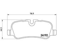 Brake pads P 44 019 BREMBO for LAND ROVER DISCOVERY IV RANGE ROVER SPORT I
