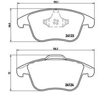 Brake pads P 44 020 BREMBO for LAND ROVER MG