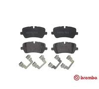 P44021 Rear Brake Pad Set 4x Pads Prepared For Wear Indicator Braking By Brembo