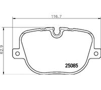 P 44 025 Disc Brake Brake Pad Set Rear Fits Land Rover Range Rover MK3 By Brembo