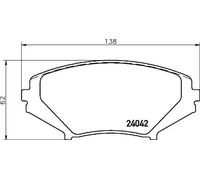Brembo P49034 Front Disc Brake Pad - Set of 4