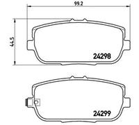 Brake pads P 49 044 BREMBO for MAZDA FIAT ABARTH
