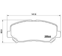 Brembo P49045 Front Disc Brake Pad - Set of 4