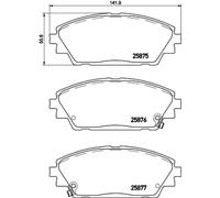 Brake Pads Set Front P49050 Brembo B4Y03328ZA B4Y03328ZB B6YS3328Z B6YS3328ZA