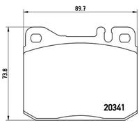 BREMBO P50004 Brake Pad Set For Disc Brake Front Teves System Fits Mercedes-Benz