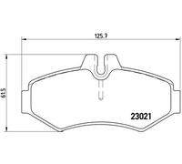 Brake Pad Set, disc brake BREMBO P 50 020 for G-CLASS (W463) 2.3 1990-1993
