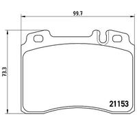Brembo Brake Pad Set P 50 022 - Front - Mercedes-Benz E-Class 124/T-Model/Break/Convertible - 4pc