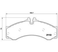 Brake pads P 50 028 BREMBO for VW MERCEDES-BENZ MULTICAR