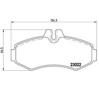 BREMBO P 50 031 Brake pad set