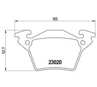 Brembo Brake Pad Set Rear With Anti-Squeak Plate Fits Mercedes-Benz V-Class Vito