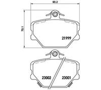 Brembo Brake Pads Front With Caliper Screws Fits Smart Cabrio City-Coupe Fortwo