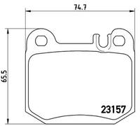 Brake pads P 50 043 BREMBO for MERCEDES-BENZ M-CLASS