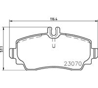 Brake pads P 50 047 BREMBO for MERCEDES-BENZ VANEO