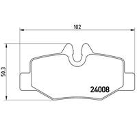 Brake pads P 50 051 BREMBO for MERCEDES-BENZ VITO / MIXTO Van VITO Bus VIANO