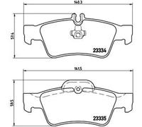 BREMBO P50052 Brake Pad Set Rear Fits Mercedes-Benz CLS E-Class S-Class SL SLK