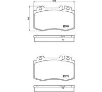 P50053 Front Brake Pad Set 4x Pads Prepared For Wear Indicator Braking By Brembo
