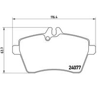 Brake pads P 50 054 BREMBO for MERCEDES-BENZ A-CLASS